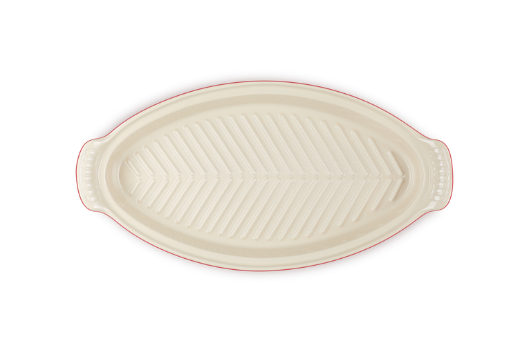Le Creuset Fischbackform Tradition mit Deckel aus Steinzeug Tiefpreis