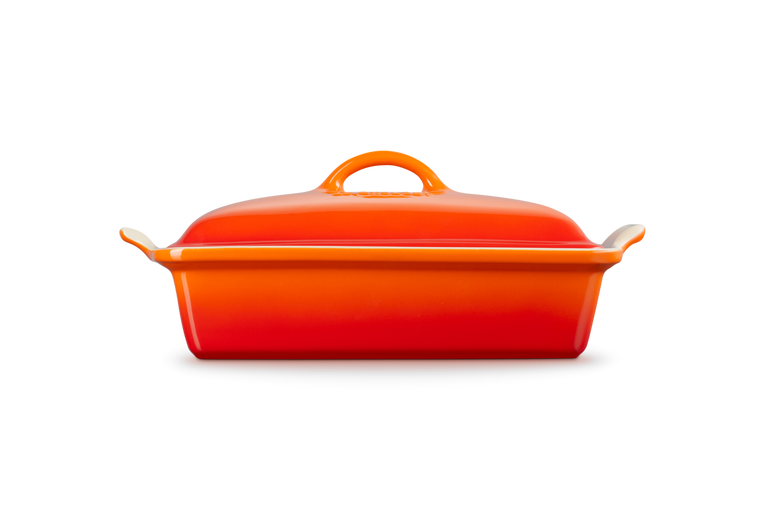 Le Creuset Rechteckige Auflaufform Tradition mit Deckel aus Steinzeug Kostenloser Versand international