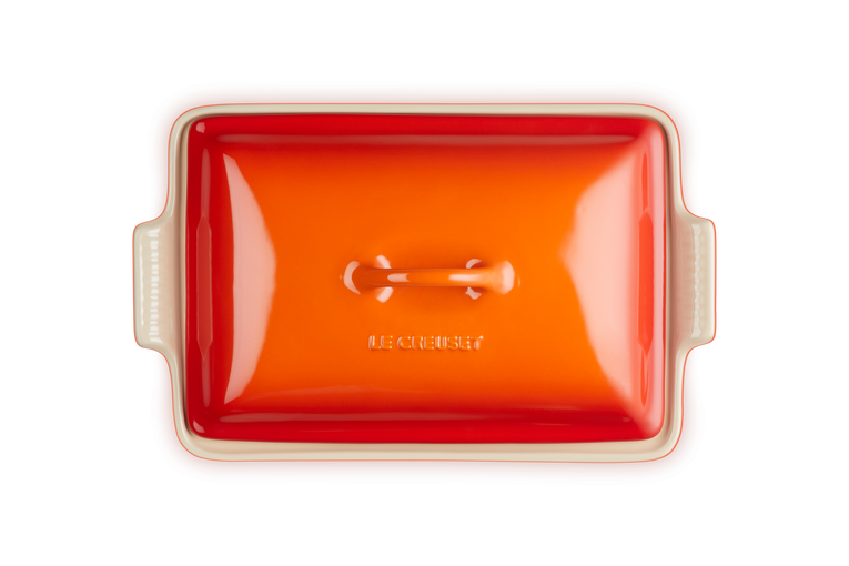 Le Creuset Rechteckige Auflaufform Tradition mit Deckel aus Steinzeug Kostenloser Versand international