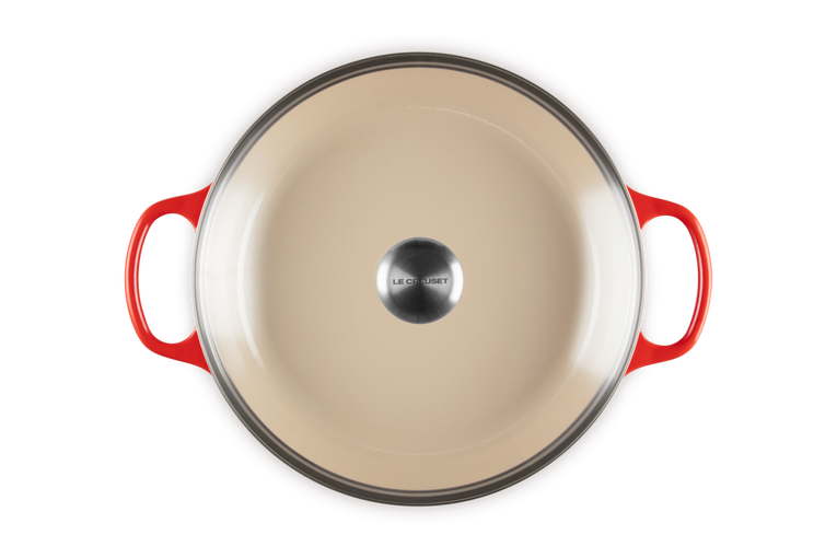 Le Creuset Runder Gourmet-Profitopf aus Gusseisen mit Glasdeckel Saisonschlussverkauf