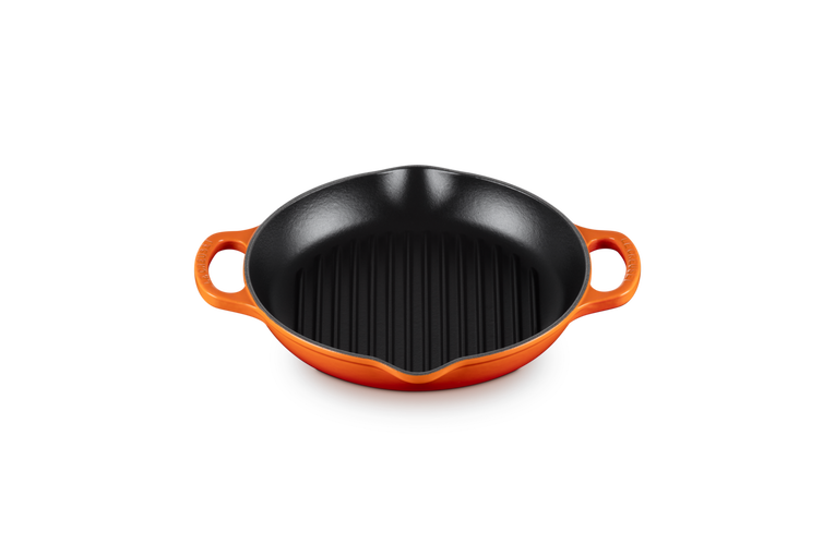 Le Creuset Hohe runde Grillpfanne aus Gusseisen Super Rabatt