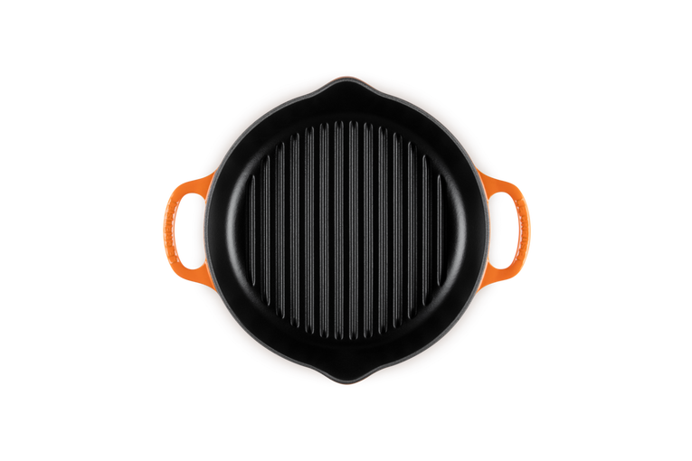 Le Creuset Hohe runde Grillpfanne aus Gusseisen Super Rabatt