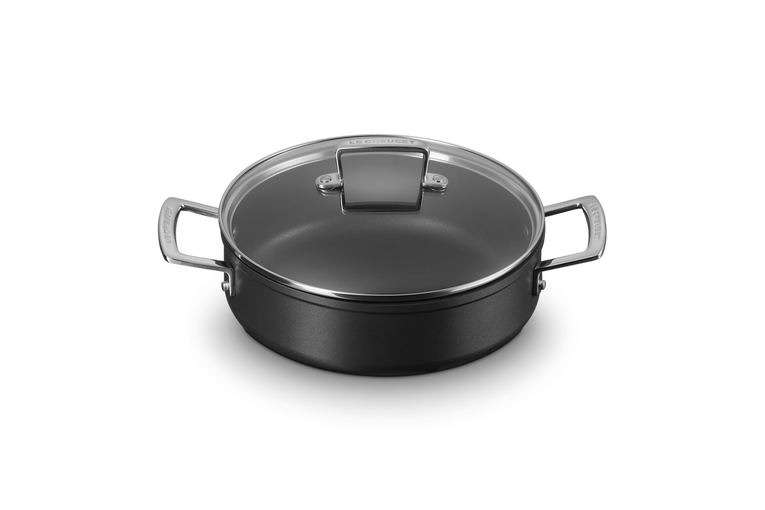 Le Creuset Aluminium-Antihaft Schmorpfanne mit Glasdeckel Im Verkauf