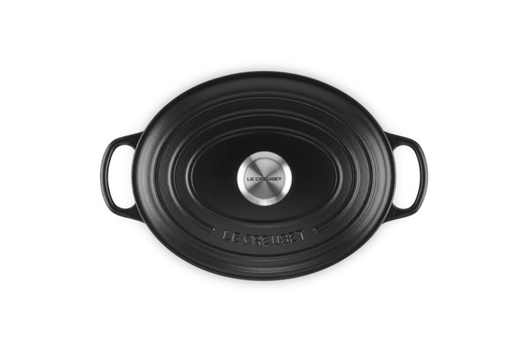 Le Creuset Ovaler Bräter mit schwarzer Innenemaille aus Gusseisen 2025