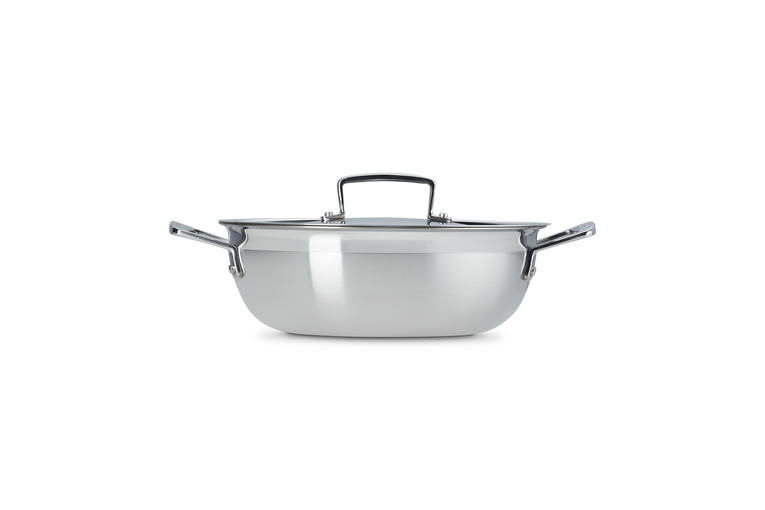 Le Creuset Antihaftbeschichtete Schmorpfanne aus 3-ply Edelstahl Verkauf