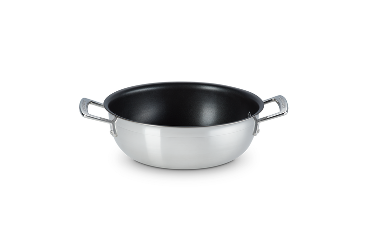 Le Creuset Antihaftbeschichtete Schmorpfanne aus 3-ply Edelstahl Verkauf
