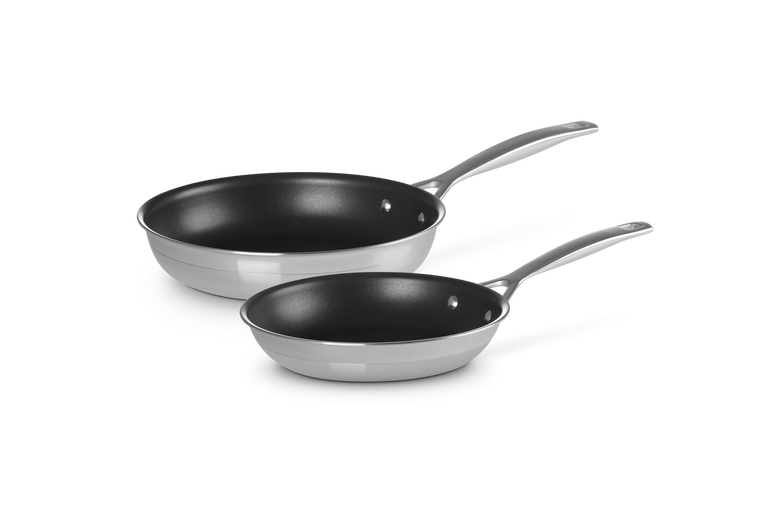 Le Creuset Antihaftbeschichtetes 2-teiliges Pfannenset aus 3-ply Edelstahl