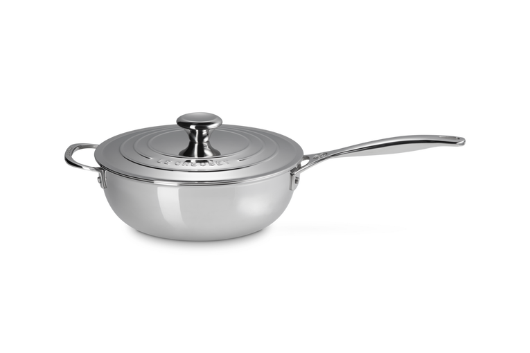 Le Creuset Antihaftbeschichtete Sautépfanne mit Gegengriff aus 3-ply PLUS Edelstahl