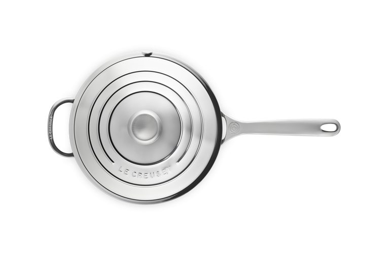 Le Creuset Antihaftbeschichtete Sautépfanne mit Gegengriff aus 3-ply PLUS Edelstahl Schlussverkauf