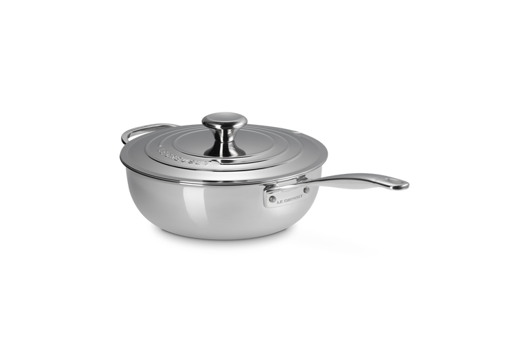Le Creuset Antihaftbeschichtete Sautépfanne mit Gegengriff aus 3-ply PLUS Edelstahl Schlussverkauf