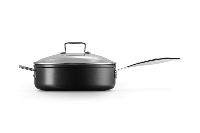 Le Creuset Aluminium-Antihaft Sautépfanne mit Glasdeckel Blitzverkäufe