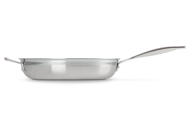 Le Creuset Unbeschichtete Bratpfanne mit Gegengriff aus 3-ply Edelstahl Sonderangebot