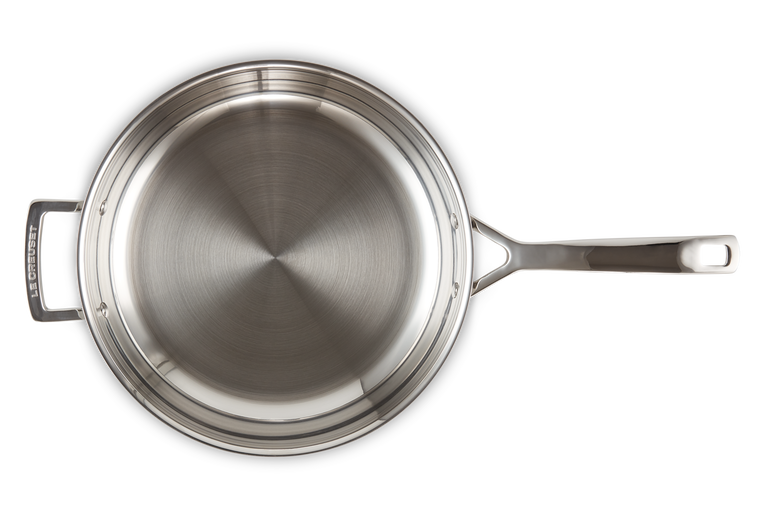Le Creuset Unbeschichtete Bratpfanne mit Gegengriff aus 3-ply Edelstahl Sonderangebot