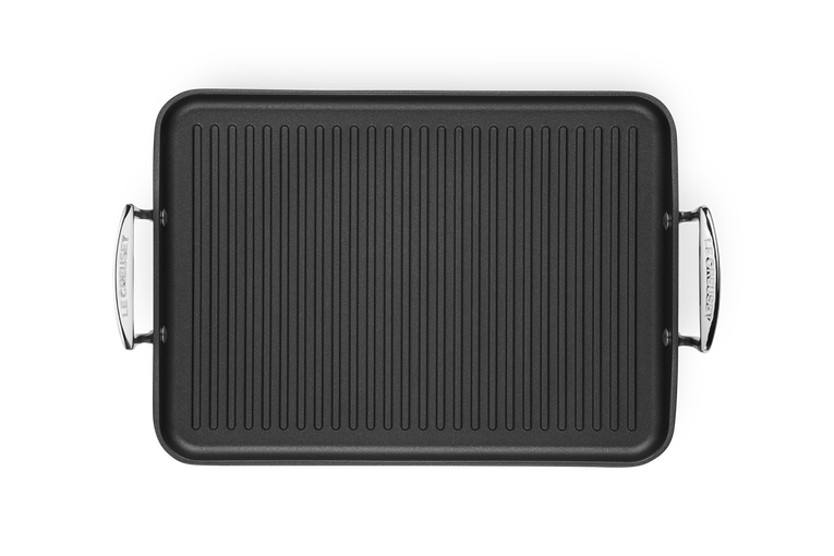 Le Creuset Aluminium-Antihaft Grillplatte mit Rillen Versandkostenfrei
