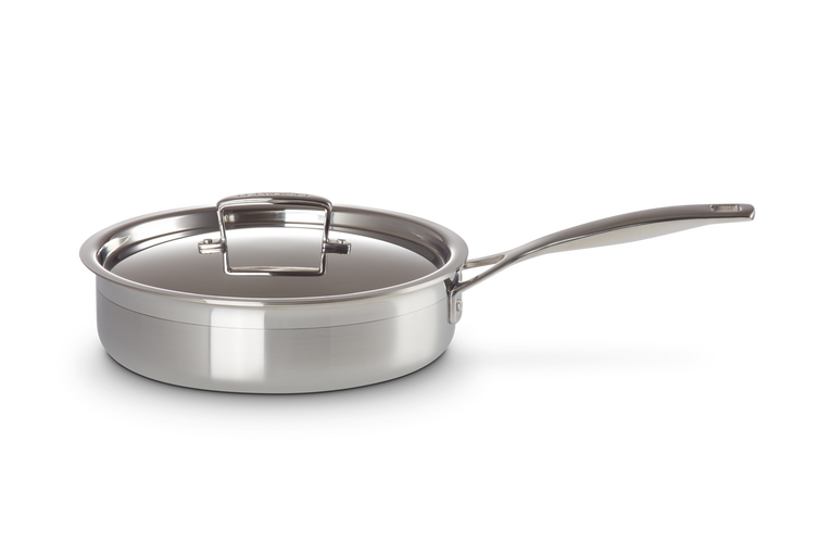 Le Creuset Unbeschichtete Sautépfanne II aus 3-ply Edelstahl