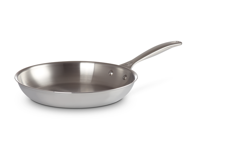 Le Creuset Unbeschichtete flache Pfanne aus 3-ply PLUS Edelstahl Limitierter Zeitrabatt