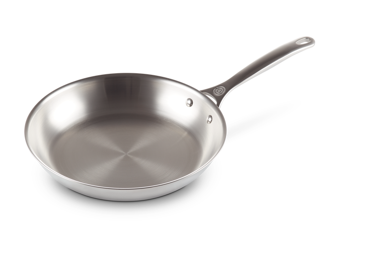 Le Creuset Unbeschichtete flache Pfanne aus 3-ply PLUS Edelstahl Limitierter Zeitrabatt