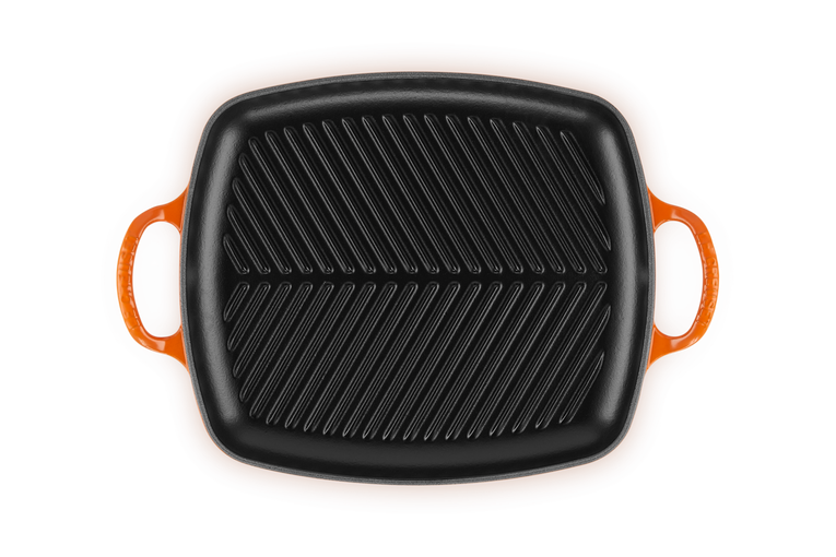 Le Creuset Flache rechteckige Grillplatte aus Gusseisen Fabrikpreis