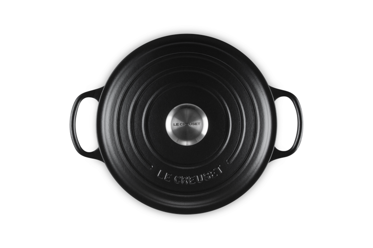 Le Creuset Gourmet-Bräter mit schwarzer Innenemaille aus Gusseisen Weihnachtsangebot