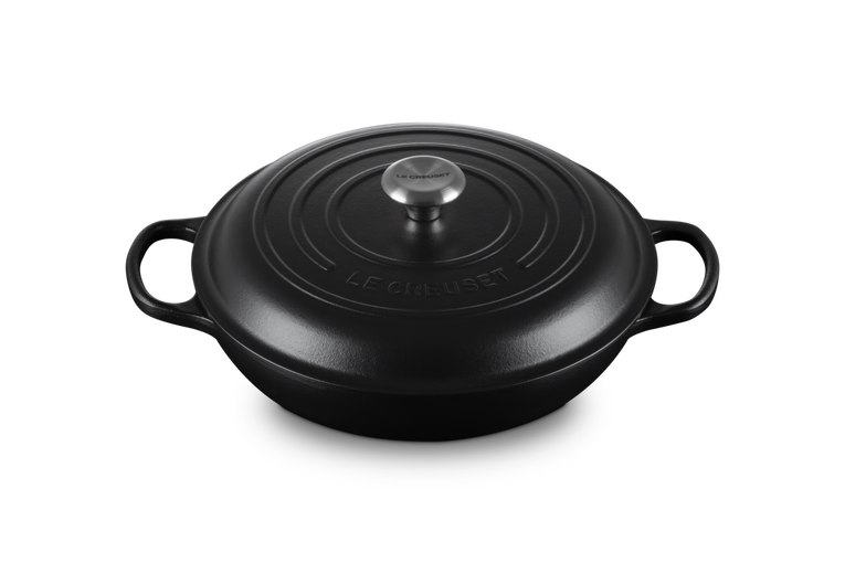 Le Creuset Gourmet-Profitopf mit schwarzer Innenemaille aus Gusseisen Lagerräumung