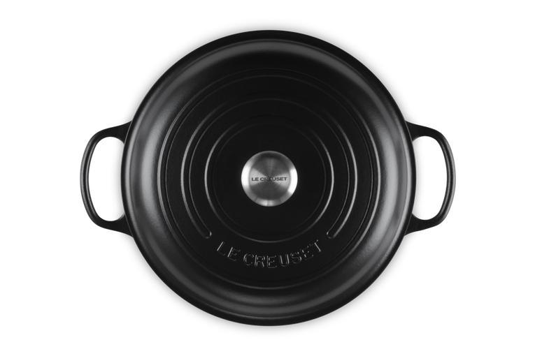 Le Creuset Gourmet-Profitopf mit schwarzer Innenemaille aus Gusseisen Lagerräumung
