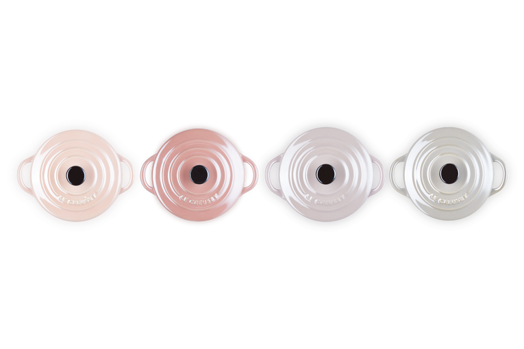 Le Creuset 4er-Set Mini Cocottes Metallics Rosé aus Steinzeug Neuheiten
