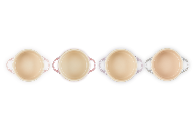 Le Creuset 4er-Set Mini Cocottes Metallics Rosé aus Steinzeug Neuheiten