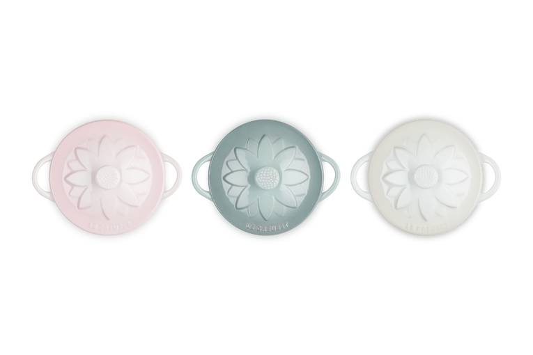 Le Creuset 3er-Set Mini-Cocottes Sonnenblume aus Steinzeug Tiefpreis