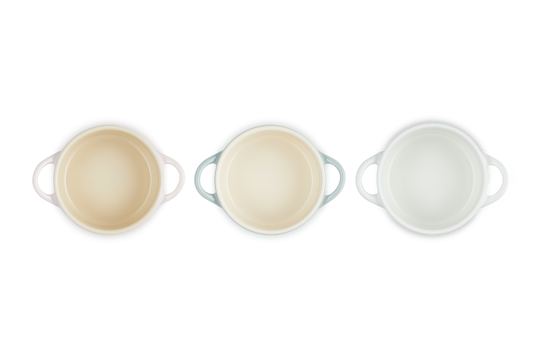 Le Creuset 3er-Set Mini-Cocottes Sonnenblume aus Steinzeug Tiefpreis