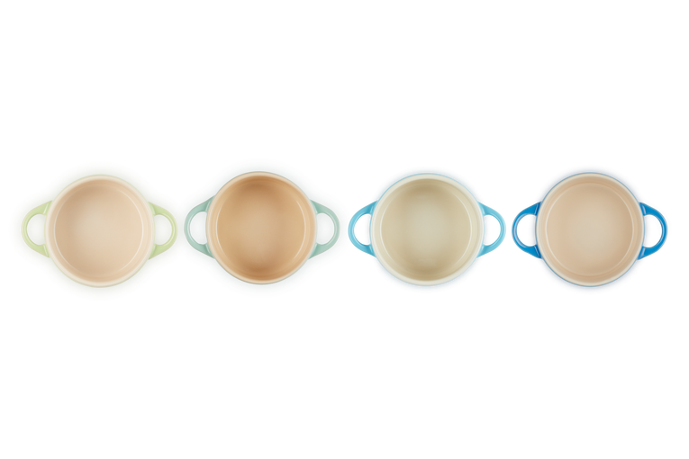 Le Creuset 4er-Set Mini Cocottes Meeresbrise aus Steinzeug Nur noch ein Tag übrig