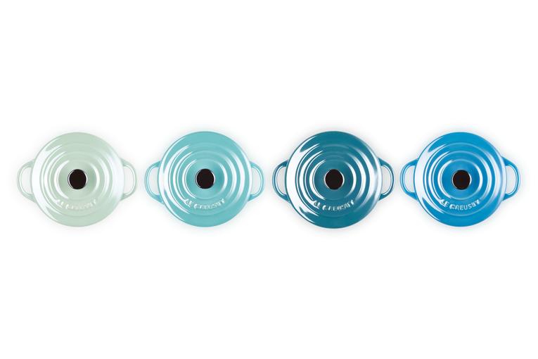 Le Creuset 4er-Set Mini Cocottes Metallics Blau-Grün aus Steinzeug Black Friday Preise