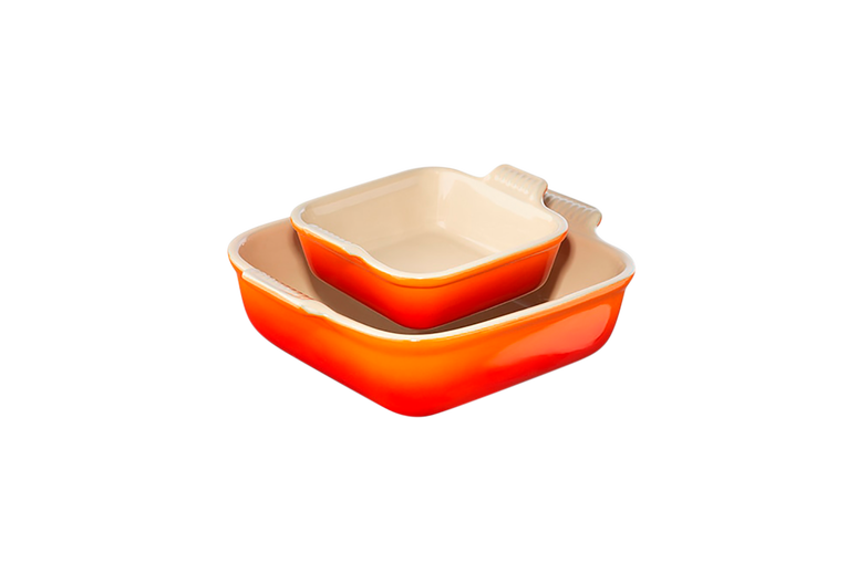 Le Creuset 2er-Set quadratische Auflaufformen Tradition aus Steinzeug Rabatte dieses Monats