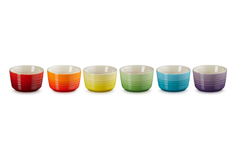 Le Creuset 6er-Set Mini Förmchen Rainbow III aus Steinzeug