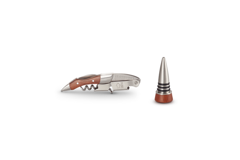 Le Creuset Geschenkset Kellnermesser WT-110 mit Holzgriff & Verschluss GS-190