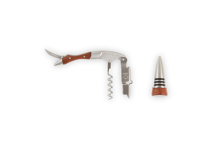 Le Creuset Geschenkset Kellnermesser WT-110 mit Holzgriff & Verschluss GS-190 Versandkostenfrei