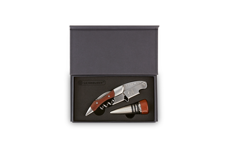 Le Creuset Geschenkset Kellnermesser WT-110 mit Holzgriff & Verschluss GS-190 Versandkostenfrei