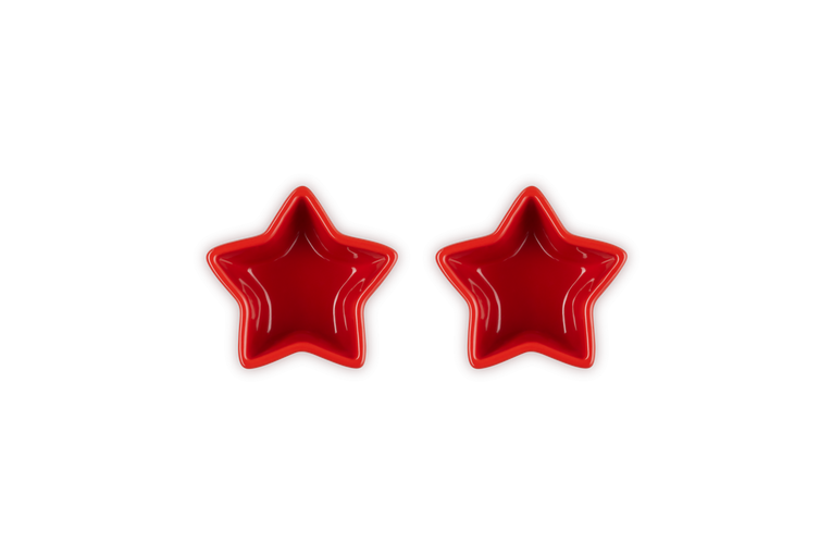 Le Creuset 2er-Set Sternförmchen aus Steinzeug mit farbiger Innenseite Neueste Mode