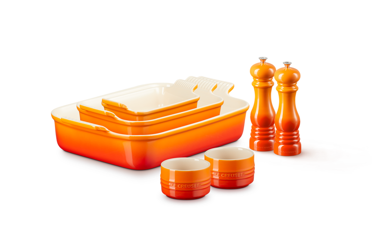 Le Creuset 5-teiliges Steinzeug Basic-Set inklusive Mühlen