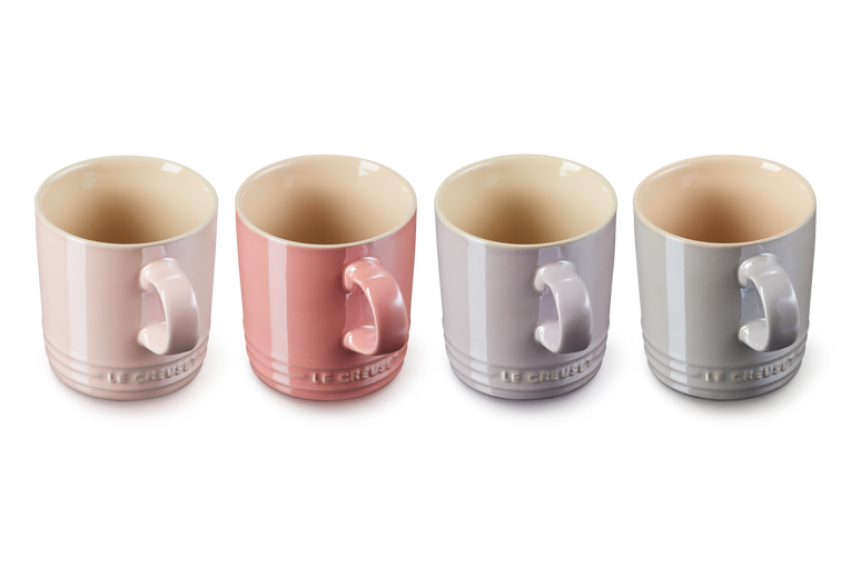 Le Creuset 4er-Set Becher Metallics Rosé aus Steinzeug Super Rabatt