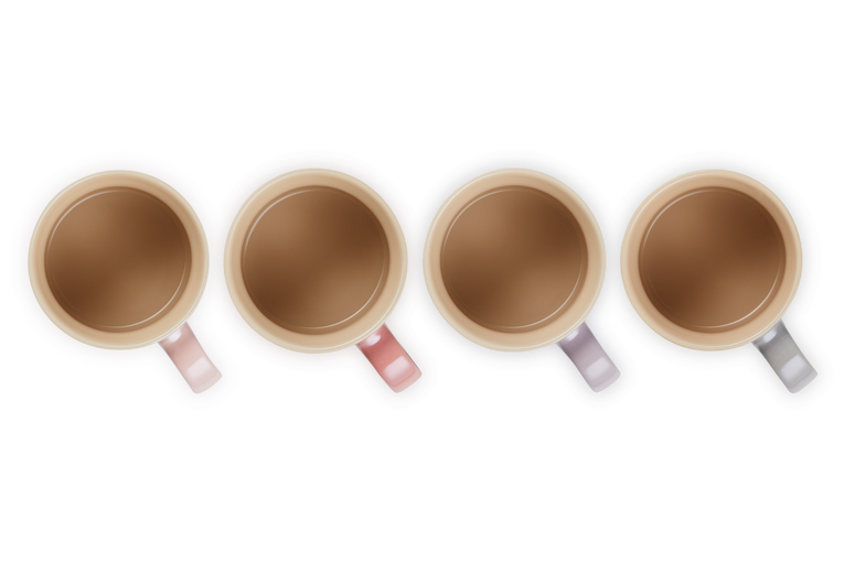 Le Creuset 4er-Set Becher Metallics Rosé aus Steinzeug Super Rabatt