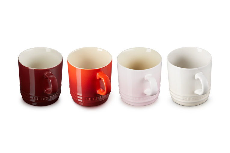 Le Creuset 4er-Set Cappuccino Becher Petits Fours aus Steinzeug Auslauf