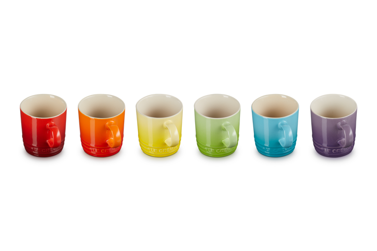 Le Creuset 6er-Set Espressotassen Rainbow III aus Steinzeug Weihnachtsangebot