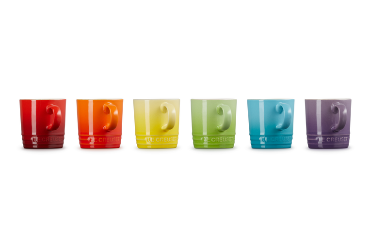 Le Creuset 6er-Set Espressotassen Rainbow III aus Steinzeug Weihnachtsangebot