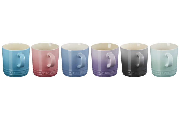 Le Creuset 6er-Set Becher Pastell aus Steinzeug