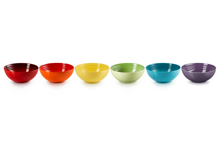Le Creuset 6er-Set Müslischalen Rainbow III aus Steinzeug