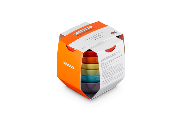 Le Creuset 6er-Set Müslischalen Rainbow III aus Steinzeug Im Verkauf