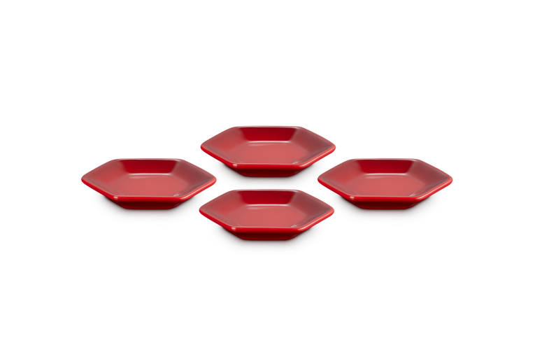 Le Creuset 4er-Set Saucenschälchen Hexagon aus Steinzeug 2025