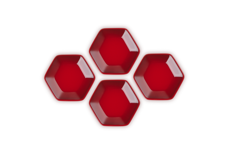 Le Creuset 4er-Set Saucenschälchen Hexagon aus Steinzeug 2025