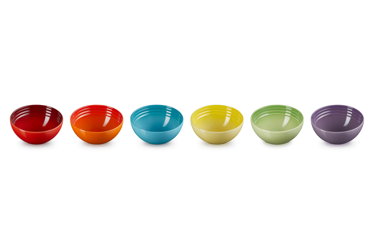 Le Creuset 6er-Set Snackschälchen Regenbogen aus Steinzeug Verkauf