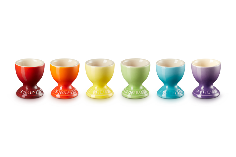 Le Creuset 6er-Set Eierbecher Rainbow II aus Steinzeug